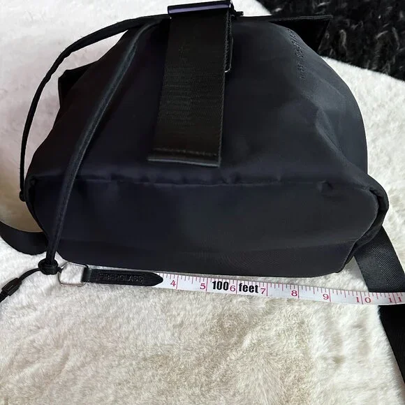 Standard 199//1 Mini Black Nylon Flap Backpack - Picture 15 of 16